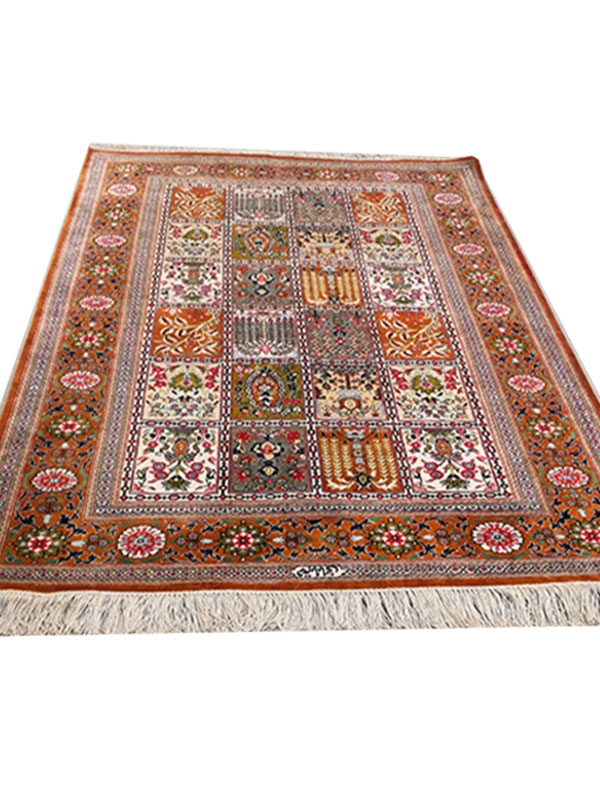 Hand%20Woven%20Iran’s%20QumSilk%20Carpet%20 (98%20x%20147) cm