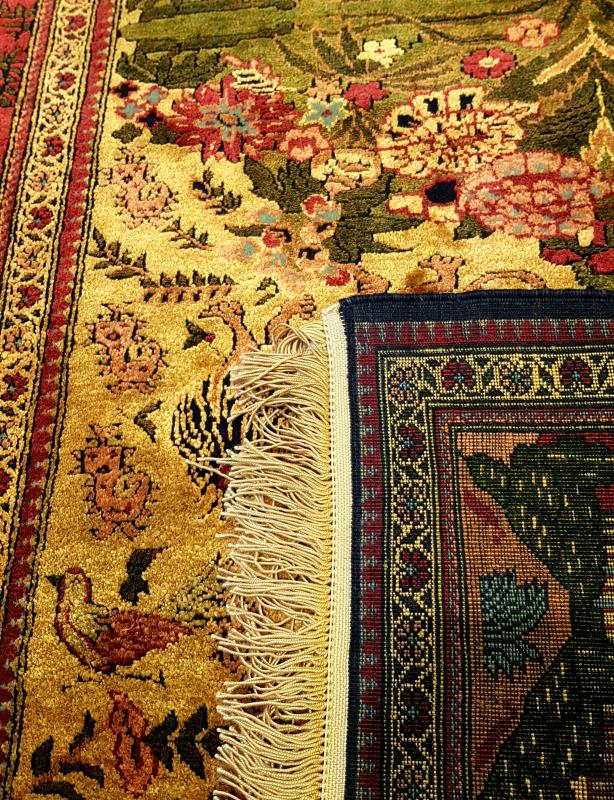 Hand%20Woven%20Iran’s%20Khorasan%20Silk%20Carpet%20Size: (102%20x%20165)%20cm