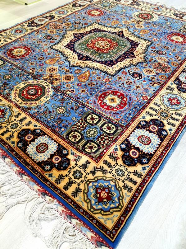 Hand%20Woven%20Afghan%20Blue%20Carpet%20Size:%20(%20158cm%20x%20200%20cm)