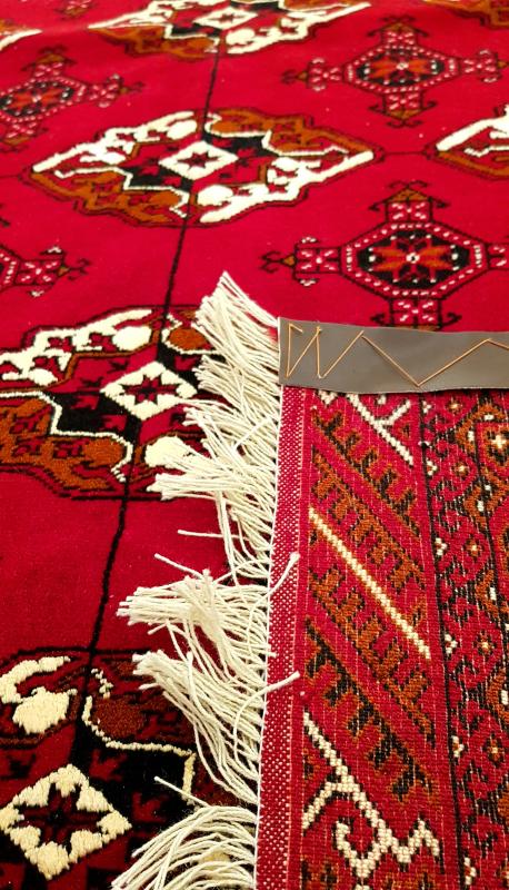 Persian%20handmade%20red Turkmen%20Carpet%20Size: (%20186%20x%20132 cm)