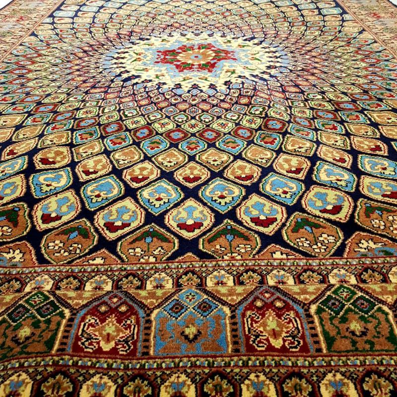 Hand%20Woven%20Peacock%20Pattern Afghan%20Carpet%20Size: (%20198%20x%20146%20cm)