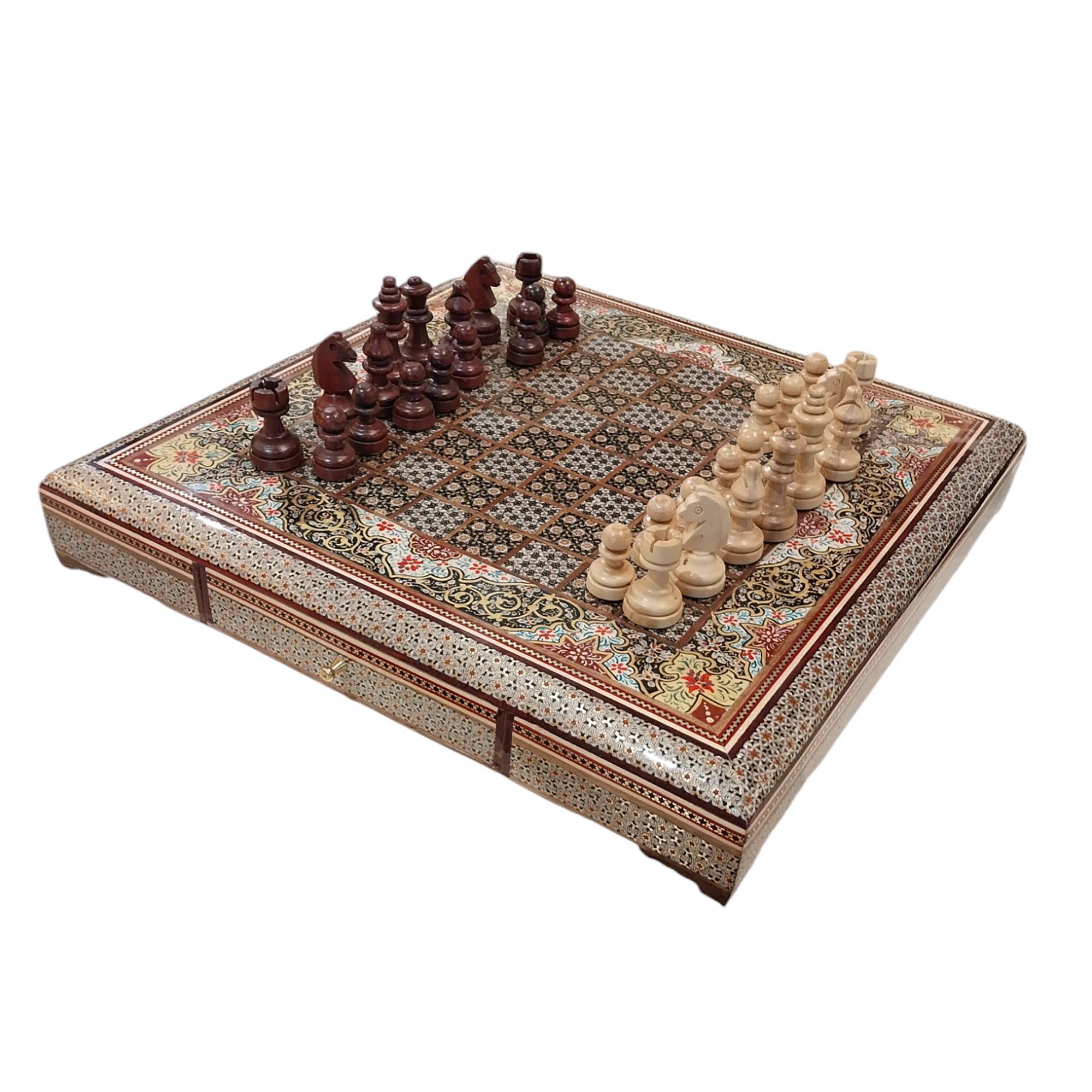 Iranian%20Handcrafted%20Khatam Chess%20(with%20drawer)%2042%20x%2042%20cm