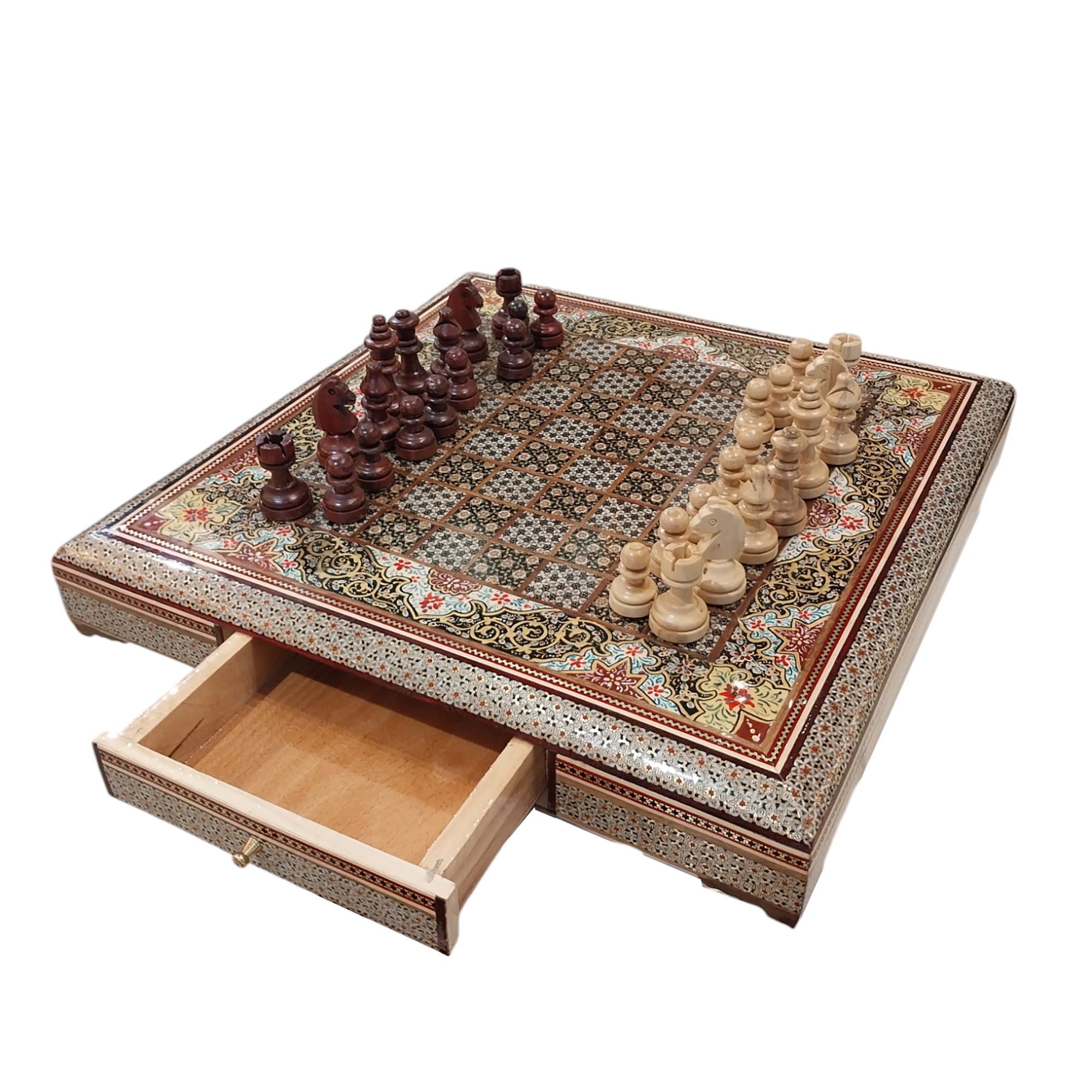 Iranian%20Handcrafted%20Khatam Chess%20(with%20drawer)%2042%20x%2042%20cm