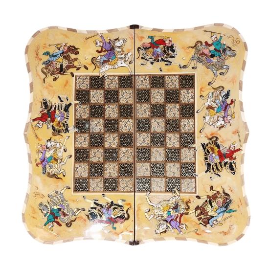 Handcrafted Khatam Backgammon and Chess 50 x 50 cm