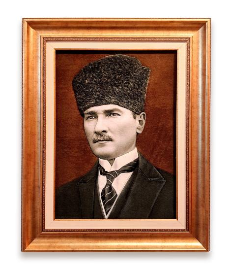 Iranian Hand-Woven Tableau Carpet (Atatürk)