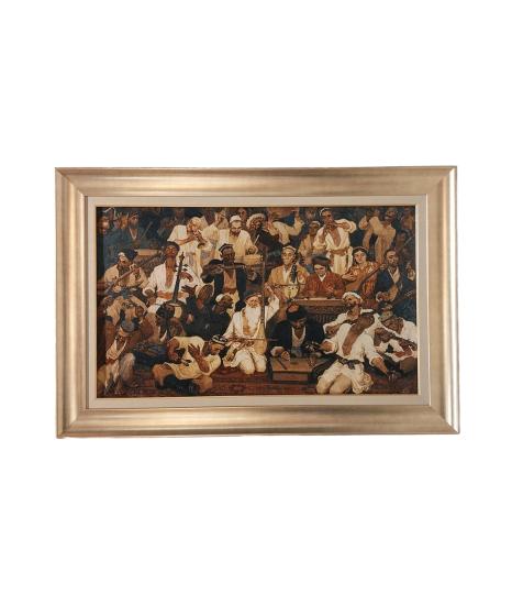 İran El Dokuması Tablo Halı (12 mukam) (74 x 121) cm