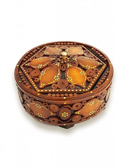 Leather art Candy Bowl - Dimensions: 20 cm
