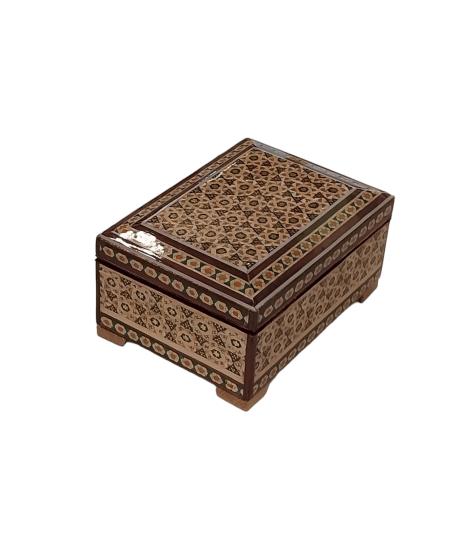 Iranian Handcrafted Khatam Art Jewelry Box Size  : (8 x 11) cm 
