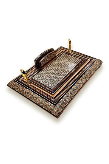 Persian Khatam Handicrafts Pen Holder -Size:  (20 × 30 cm)