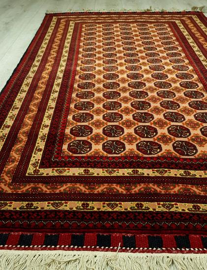 El Dokuma Pembe Hocarojna Afgan Halısı  Ebat: ( 146 x 98 cm)