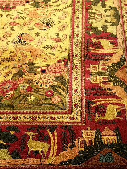 Hand Woven Iran’s Khorasan Silk Carpet Size: (102 x 165) cm