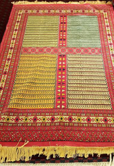 Iran’s Hand Woven Double-Sided Silk Carpet Size: ( 104 x 147 cm)
