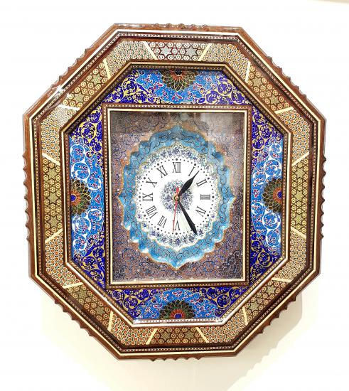 Iranian Hatam & Mina Work Clock Size ( 48 x 54 cm)