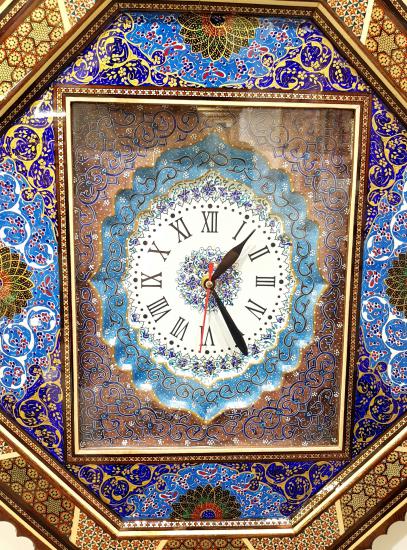 Iranian Hatam & Mina Work Clock Size ( 48 x 54 cm)