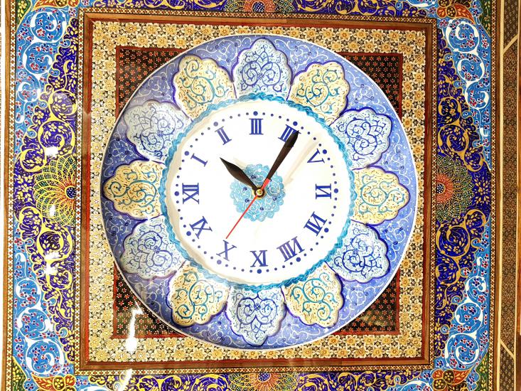 Iranian Hatam & Mina Work Clock Size ( 54 x 54 cm)
