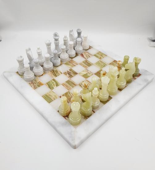Handcrafted Marble Chess Set 30 x 30 cm