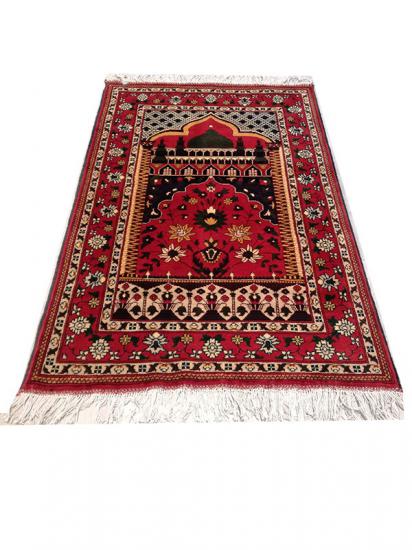 Afghan Hand Woven Prayer Carpet 139 x 92 cm