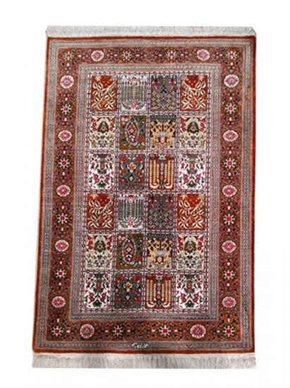 Hand Woven Iran’s QumSilk Carpet  (98 x 147) cm