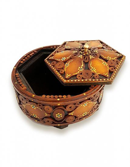 Leather art Candy Bowl - Dimensions: 20 cm