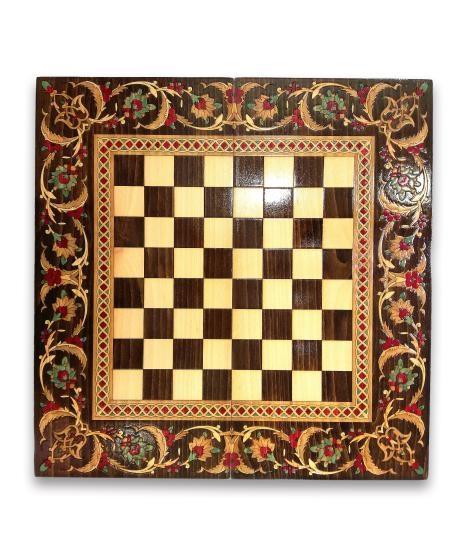 Iranian Hand Moarrak Backgammon and Chess