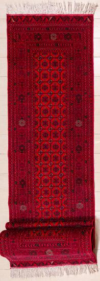 Afghan Handwoven Carpet Size: ( 385 x 86 cm)