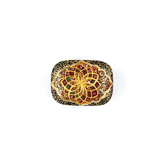 Iranian Handcrafted Khatam Art Jewelry Box Size  : ( 6 x 7 cm )