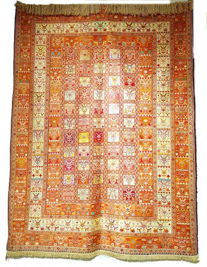 Iran Hand Woven Full Silk Sumac 150 x 196 cm