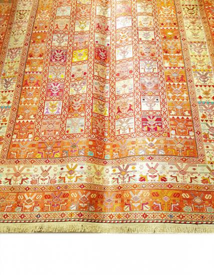 Iran Hand Woven Full Silk Sumac 150 x 196 cm