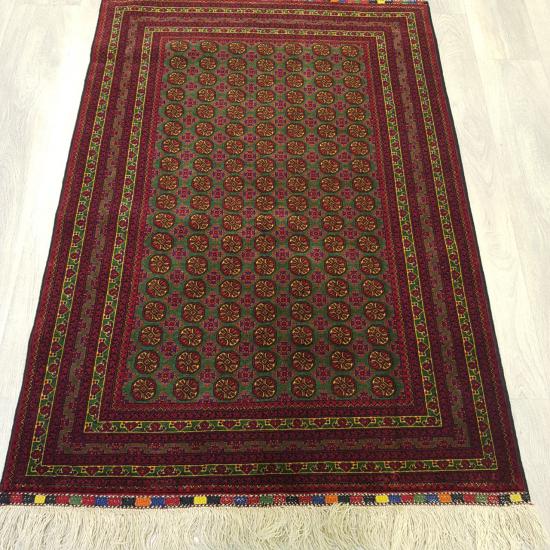 Afghan Handwoven Hojarojna Carpet  Size: (102 x 141) cm