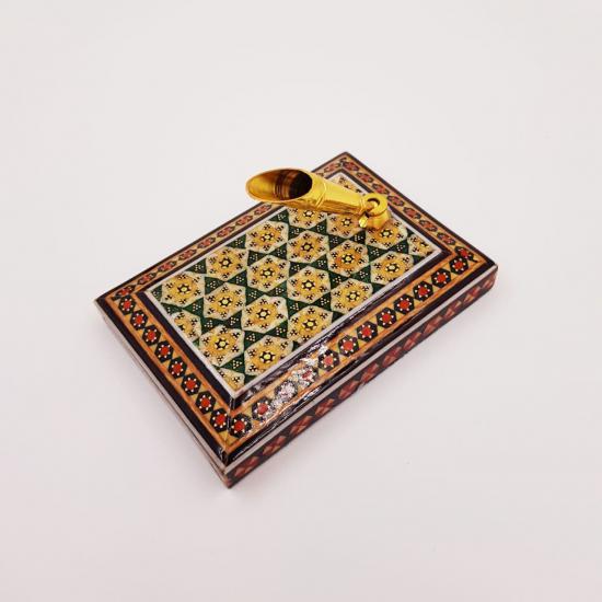 khatam Desktop Luxury Pen Holder (Handicraft of Iran) Size: (10 x 7 ) CM