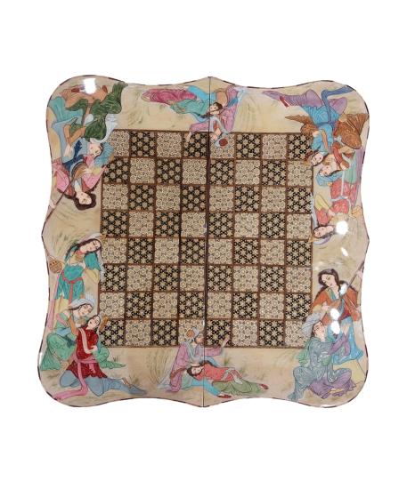 Handcrafted Khatam Backgammon and Chess (60 x 60) CM