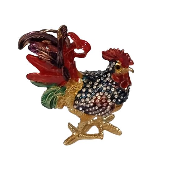 Metal Rooster jewelry box (8 x 11) cm