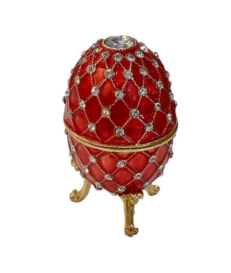 Metal  egg jewelry box (6 x 10) cm