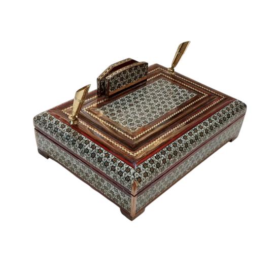 Khatam Desktop Luxury Pen Holder (Handicraft of Iran) 20 x 15 cm