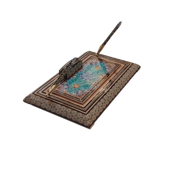 Persian Khatam Handicrafts Pen Holder -Size:  (20 × 30 cm)