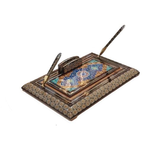 Persian Khatam Handicrafts Pen Holder -Size:  (20 × 30 cm)