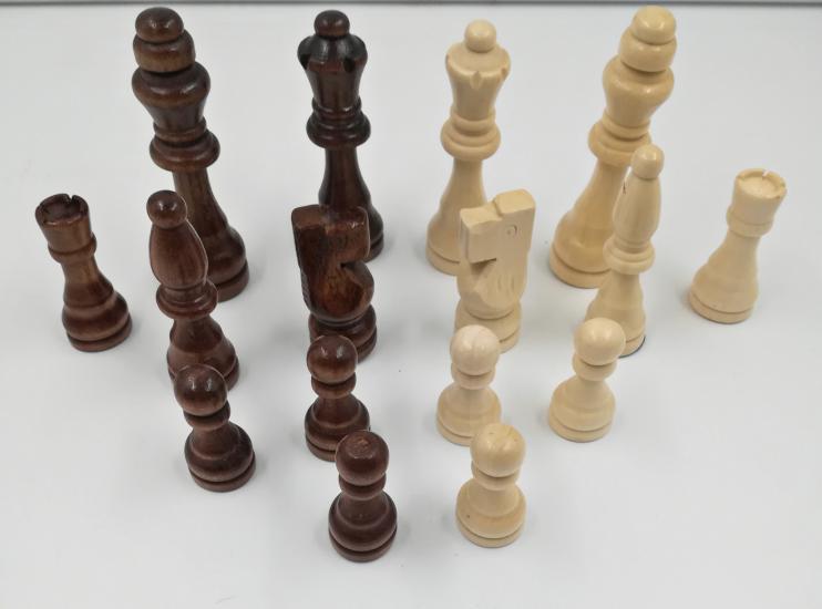 Wooden chess pieces 