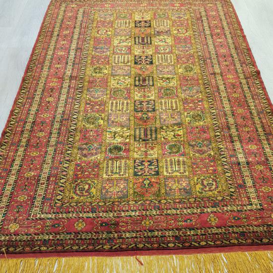 Iran Handwoven Silk Carpet  Size: ( 155 × 114 cm)