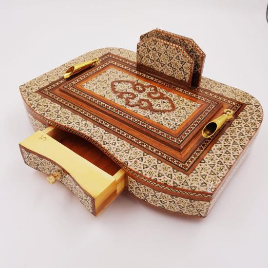 khatam Desktop Luxury Pen Holder (Handicraft of Iran)  Size: 18 X 24 CM