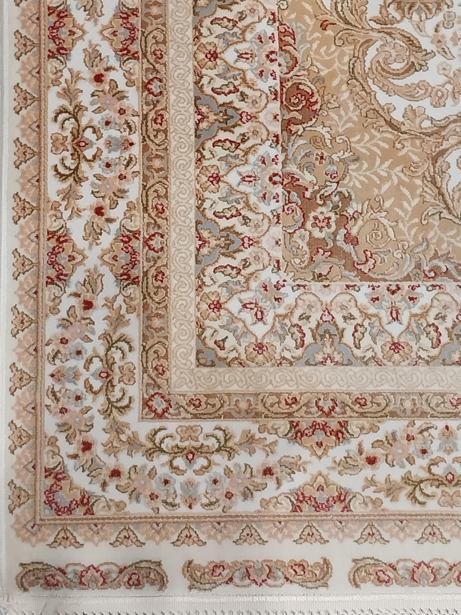 Pure%20Silk%20Machine%20Made%20Carpet%20Size: (90%20x%20150)%20cm